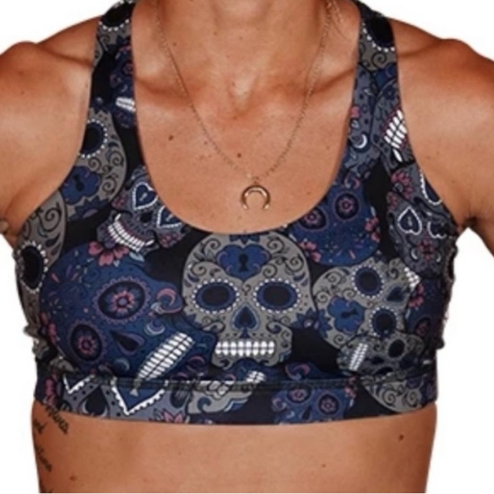 CVG Midnight Skull Butterfly Back Bra Size M